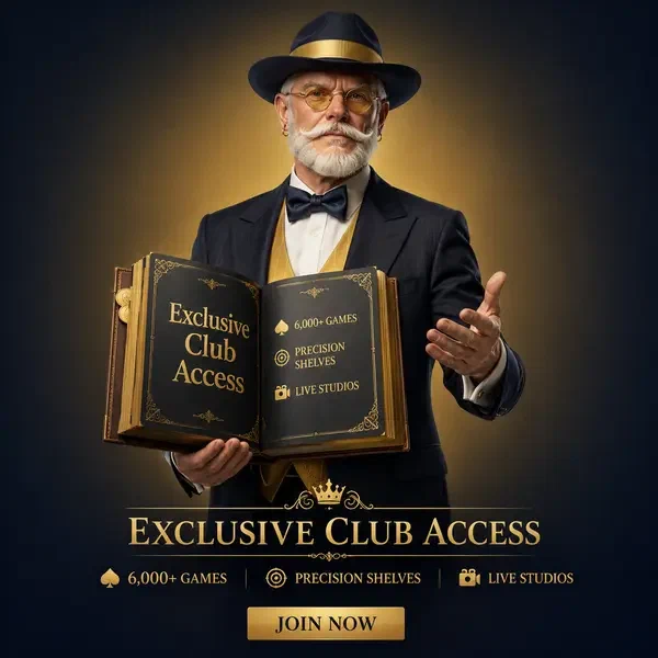 Fondateur distingué tenant un livre d'or des règles lors de l'inscription aux Jeux du Billionaire Spin Casino